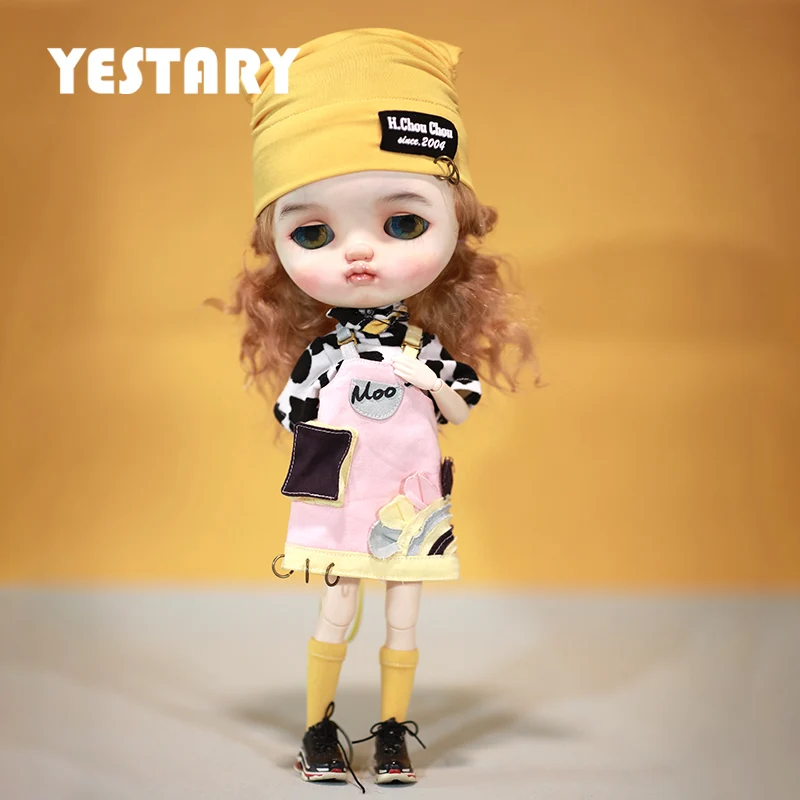 YESTARY 1/4 BJD Blythe Doll Accessories Clothes OB27 1/6 Blythe DIY Material Pack Dolls Clothes Sets For Girls Birthday Gifts