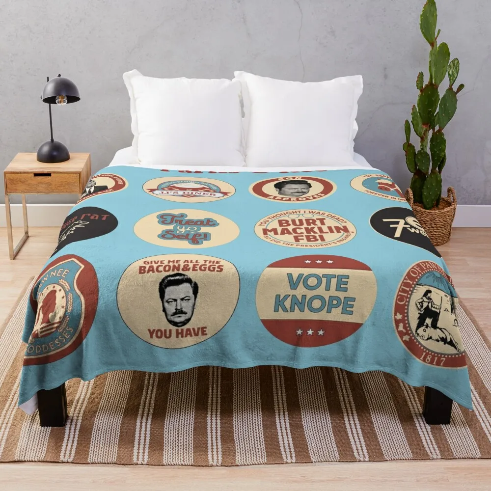 Parks and Rec Throw Blanket warm for winter heavy to sleep Blankets