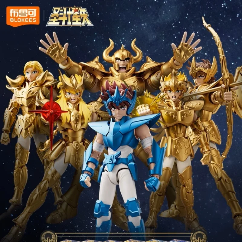 

Оригинальный набор фигурок аниме Blokees-персонажи Saint Seiya Телец Пегас Стрелец, собранные строительные блоки, игрушка в подарок