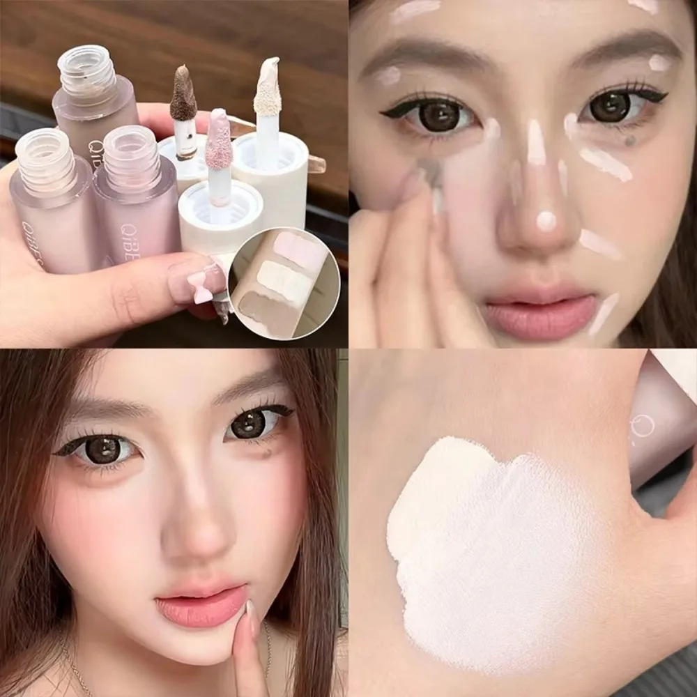 Beige White Brighten Concealer Matte Natural Face Highlight Stick Three-dimensional Long Lasting Contouring Stick Women Makeup