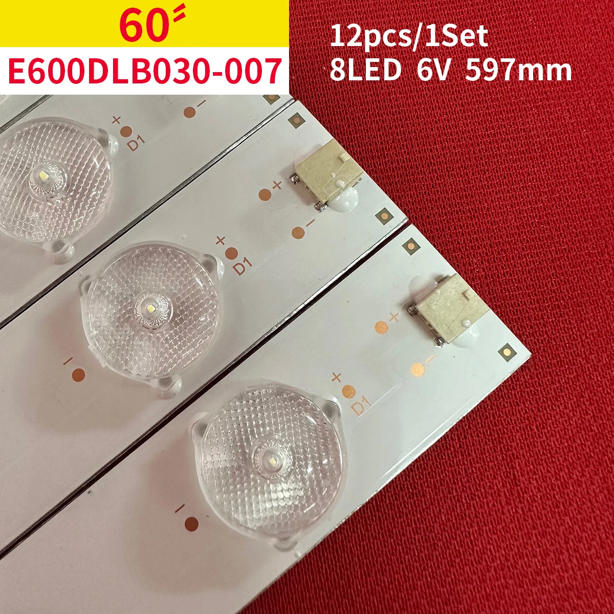 

12pcs/Kit LED Strips E60-C3 YFD01 94V-0E350839 SVG600A14 E600DLB030-007 E60DLBE605F E60DLBE605F3M14C S600DLBE605F 10253090231