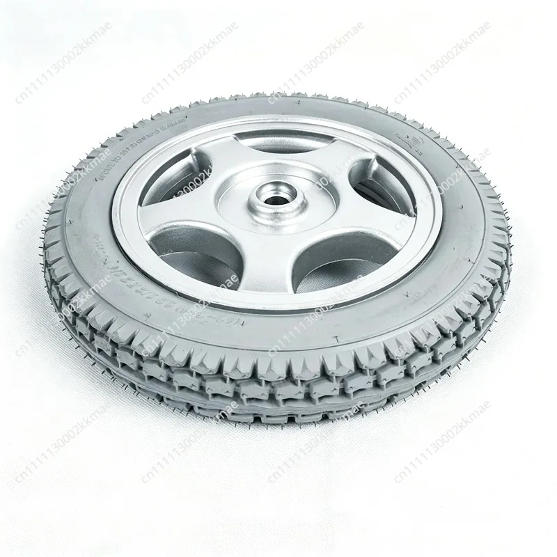 Electric wheelchair rear wheel 12 inch rubber solid air-free rear tire non-slip and wear-resistant