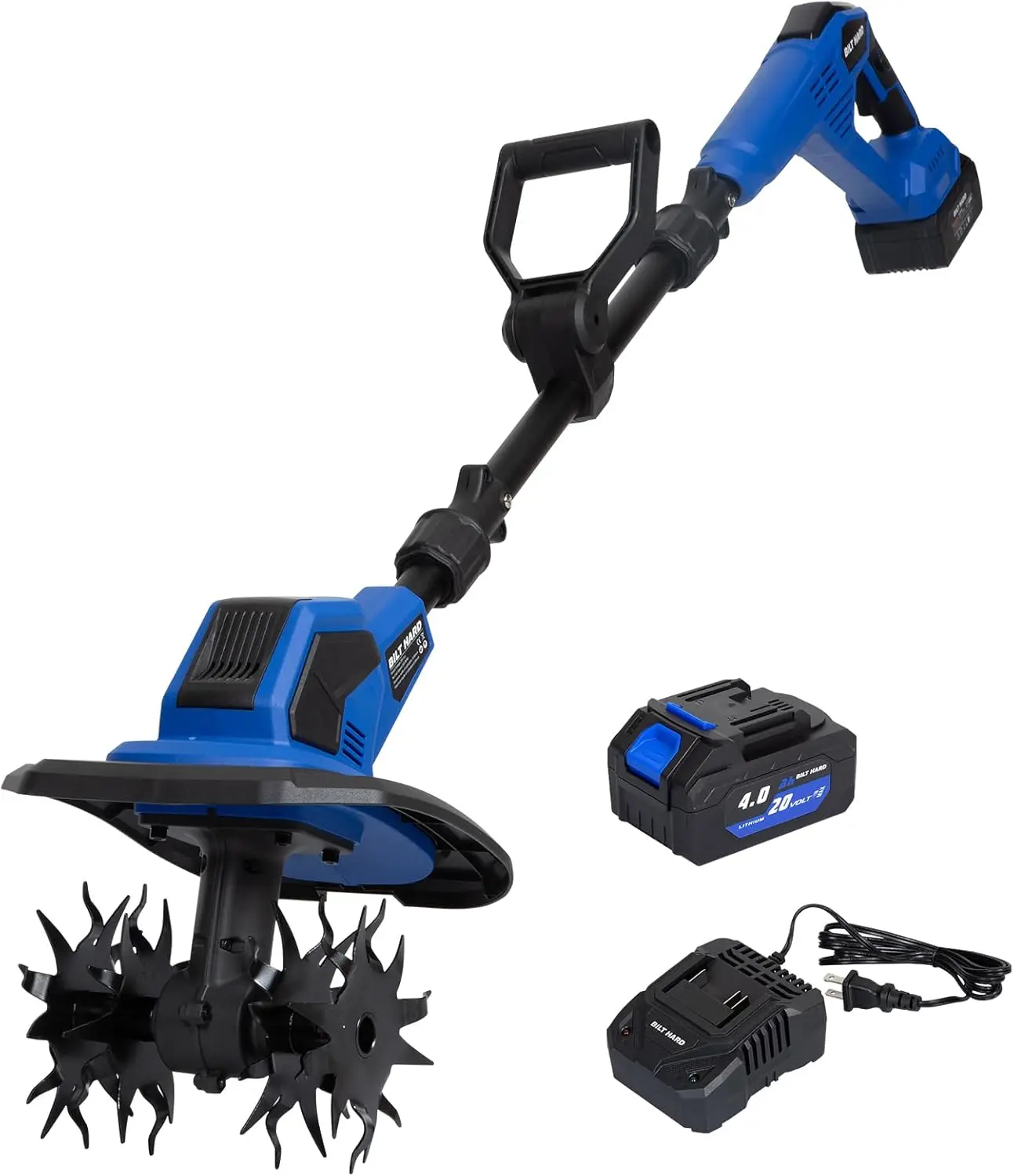 

Беспроводной культиватор 20 В, садовый культиватор шириной 8 дюймов с батарейным питанием, электрический культиватор 300 об/мин для газона, садоводства