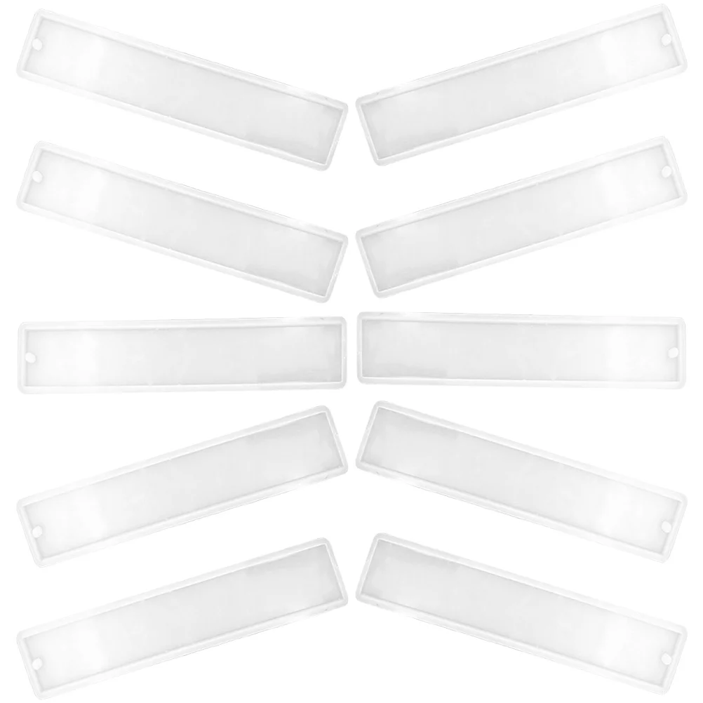 

10Pcs Silicone Bookmark Mold Rectangle Resin Mold Blank Bookmark Making Tool Craft Epoxy Mold For Book