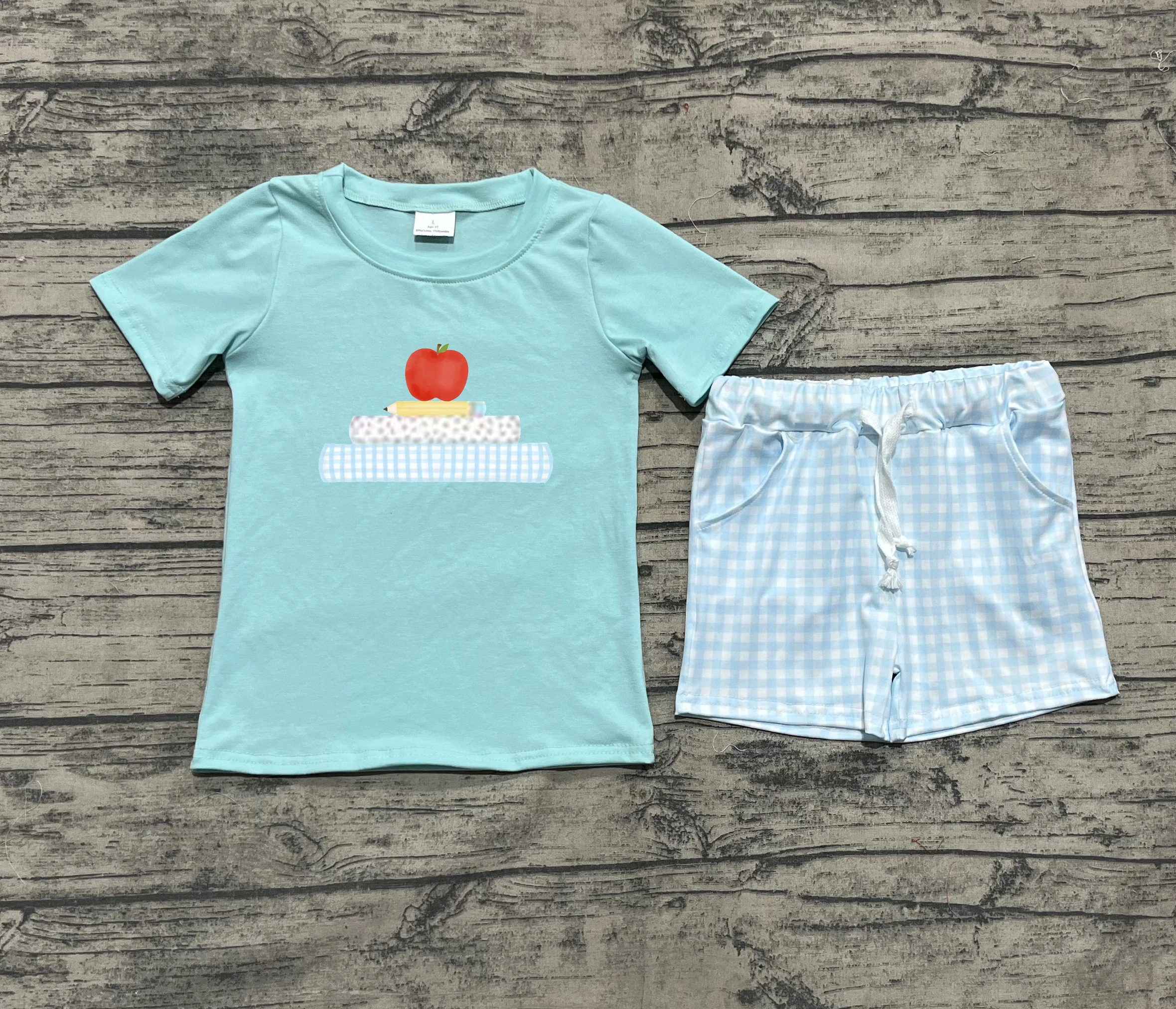 

5.07 Children Boys Clothes Short Sleeve Top With Shorts Set Embroidery Print Kids Summer Back to School Outfits