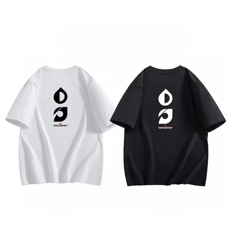 

High-quality printed men's and women's T-shirts with round necks and short sleeves for summer fashion in 2025