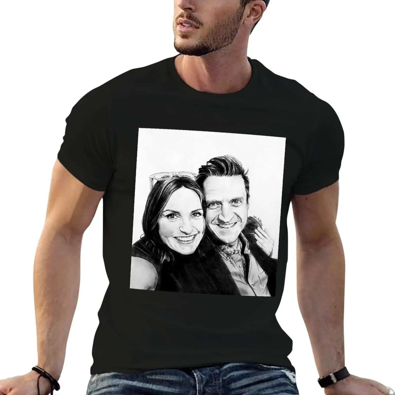 راؤول إسبارزا وماريسكا هارجيتاي تي شيرت رجالي جرافيك تي شيرت تي شيرت رجل عادية قطن تي شيرت رجل 100% تي شيرت