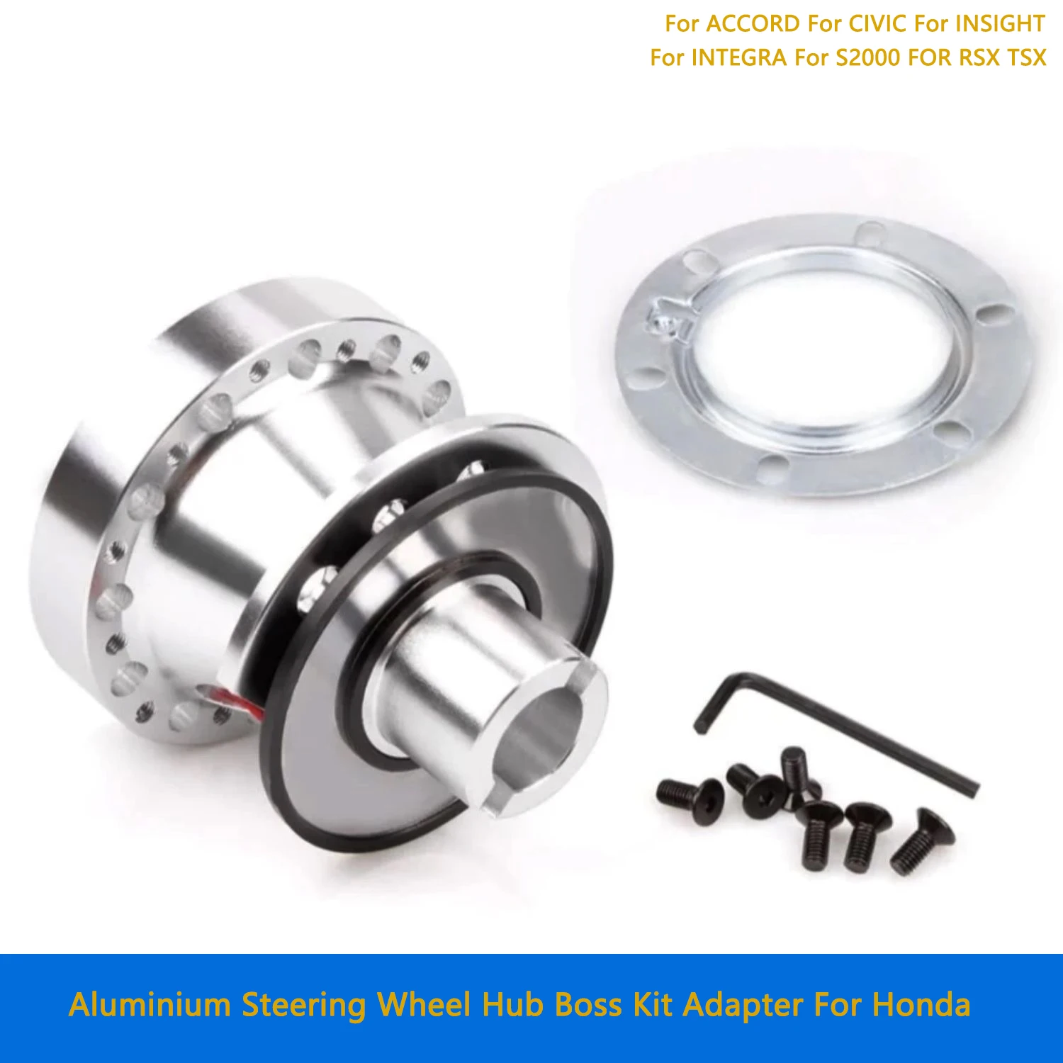 Aluminum Steering Wheel Short Hub Adapter boss kit for Honda Civic  EK 96-11 EP3 EK9 EJ9 ACCORD