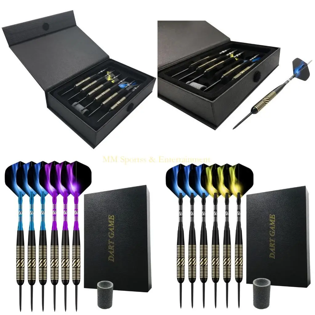 

31be 6pcs/pack 23G Стальные наконечники устанавливают стандартный полете для ПЭТ, алюминиевые дротики с валами прочны со сталью,