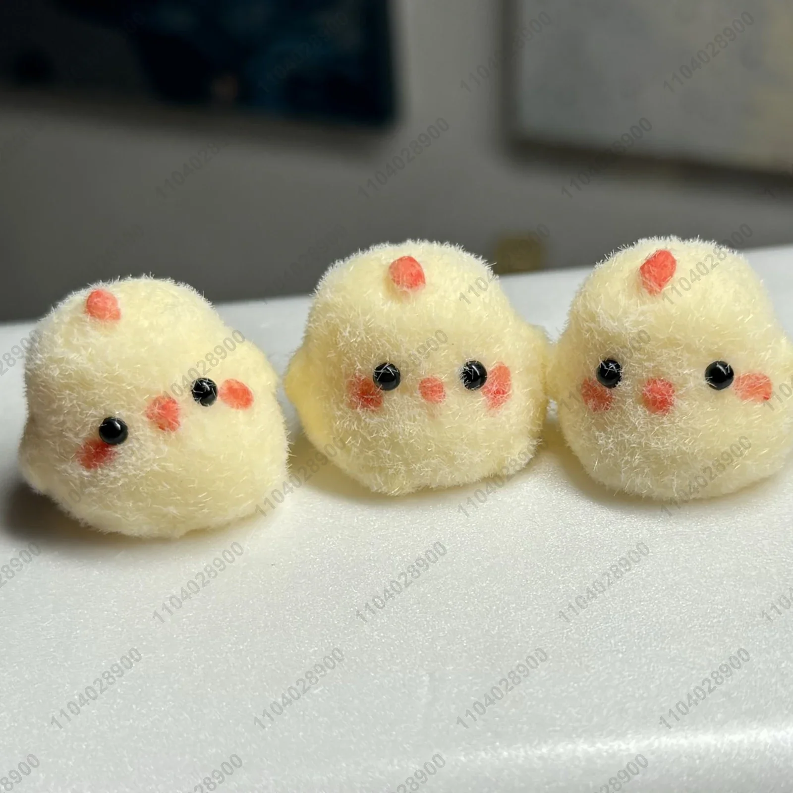 Tiny Yellow Chicken Taba Squishy Cute Little Fuzzy Chick Hen Squeeze Toy Mochi Toy Stress Release Hand Relax Bag Charm Gift Toy