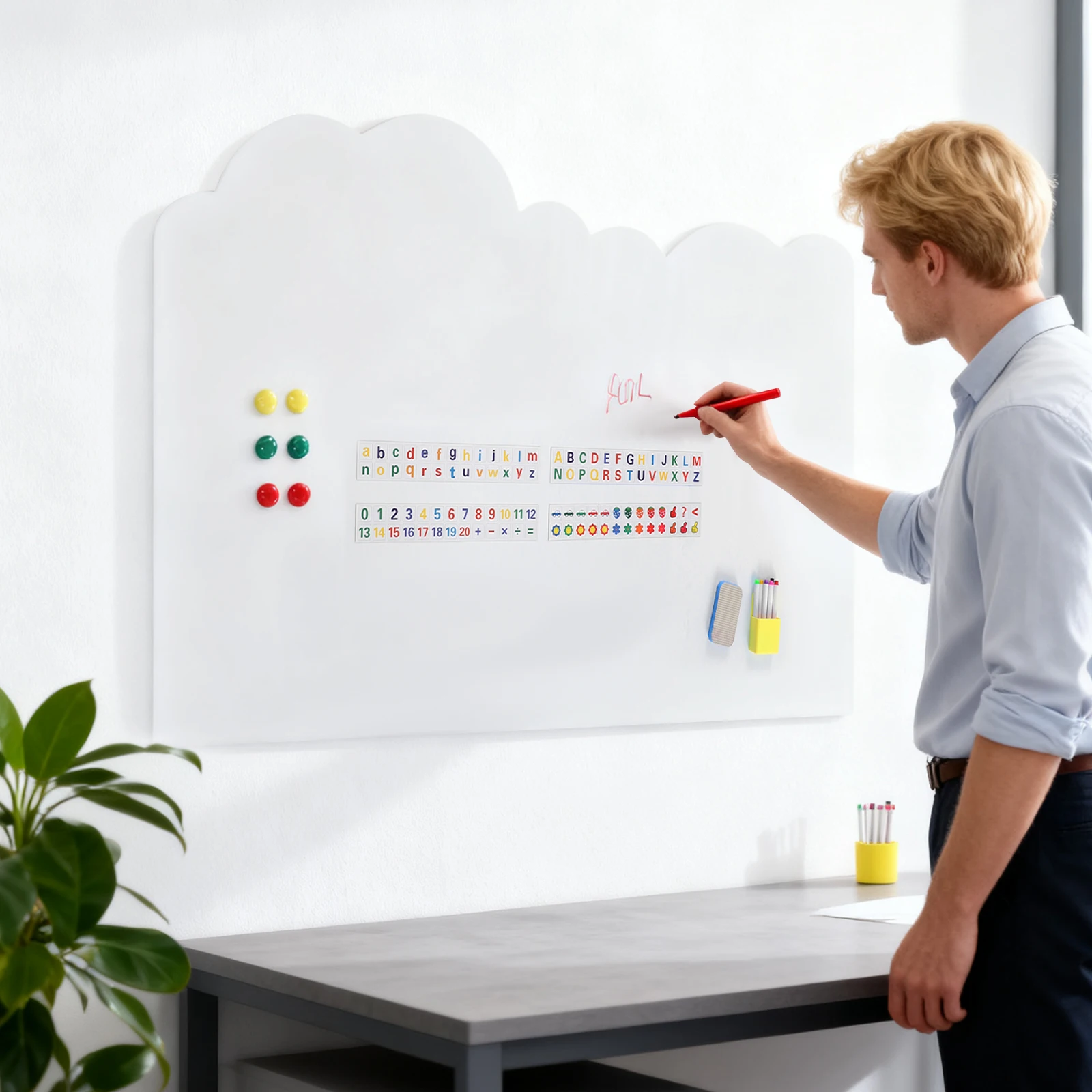 

47.24*34.65in Magnetic Whiteboard Sticker Whiteboard with Adhesive Dry Erase Board for School Teaching Conference Presentations