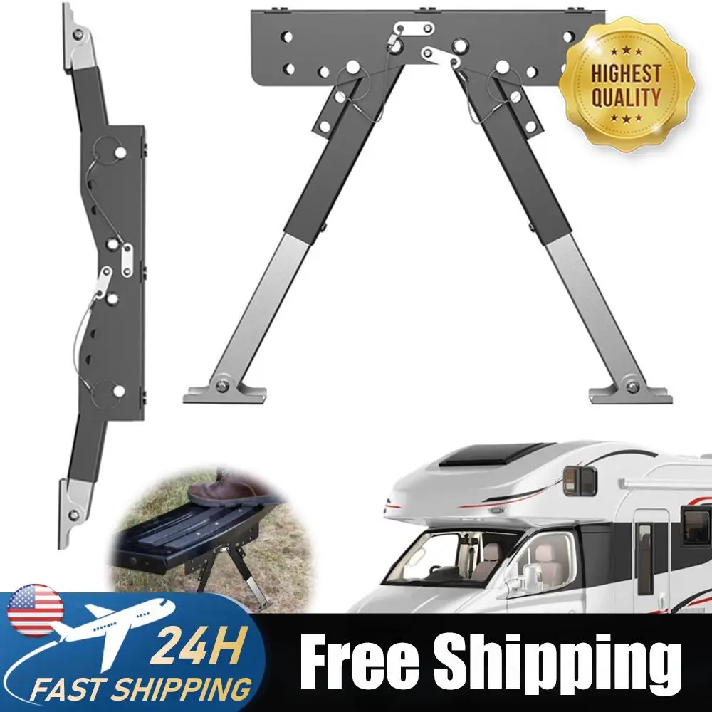 

RV Foot Stabilizer Multi-Purpose Adjustable Pedal Bracket Step Board Support Bracket for Easy Installation & Enhanced Stability