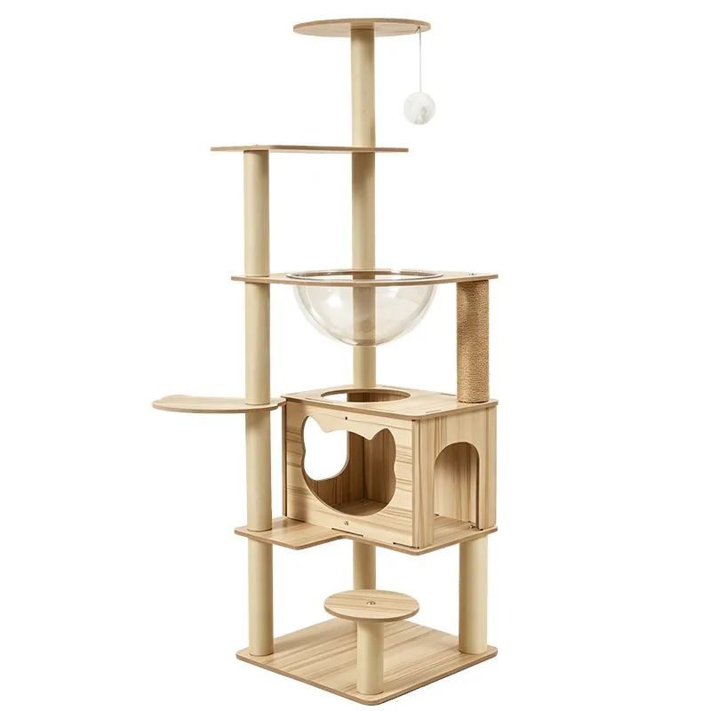 Multi Level Climbing Tower with Rest Platform Bed, Stable Durable All Season Integrated Play Structure