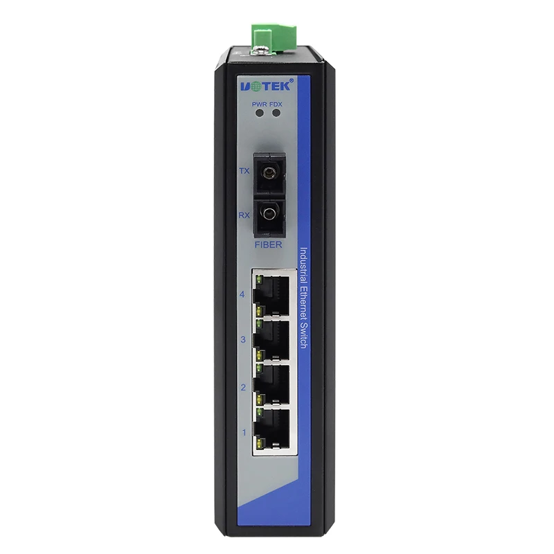 UOTEK 4 Ports Gigabit Media Converter Network Fiber Optic Transceiver  Plug and Play for Easy Access UT-2604GC