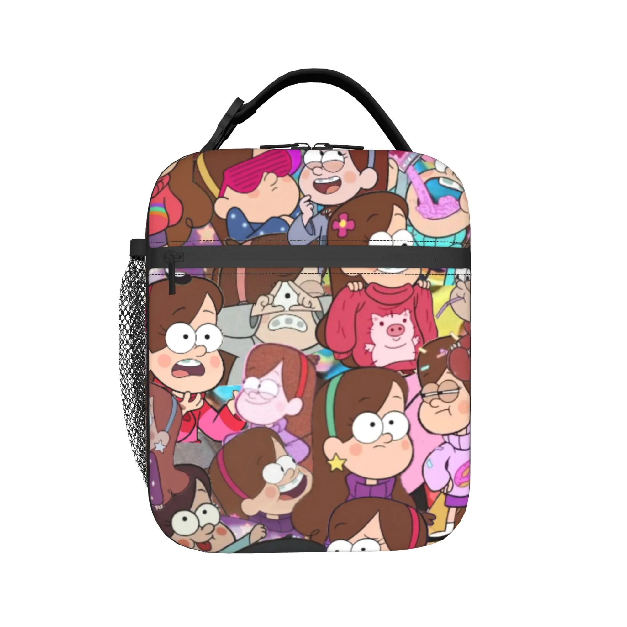 Gravitys Falls Thermal Insulated Lunch Bags for Work  Portable Food Bag Container Men Women Thermal Cooler Lunch Boxes