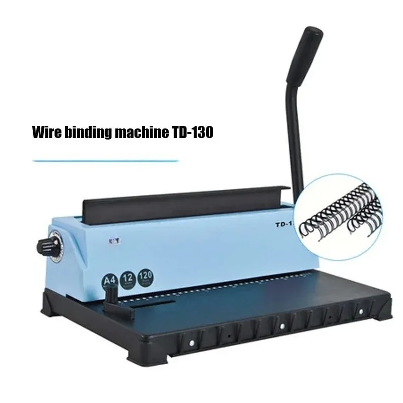 1PC 34 Square Hole Wire Binding Machine Manual Wire Binding Machine TD-130 Small Machine Large Capacity Book Wire Binder Tools