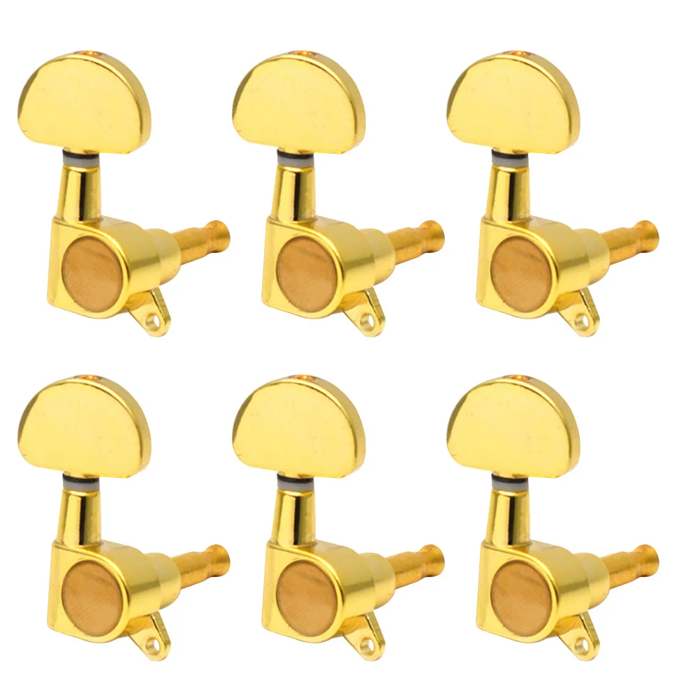

6Pcs Durable Guitar Tuning Pegs Golden for Electric and Wooden Guitars Improve Sound Quality Guitar Tuning Pegs
