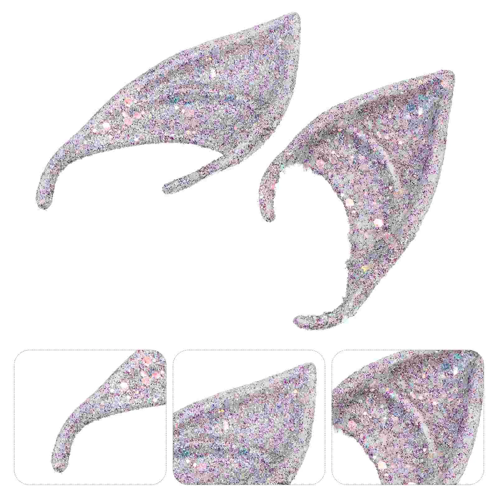 

Make up Fairy Elf Ears Halloween Costumes for Adults Emulsion Gold Earrings Dangle Latex