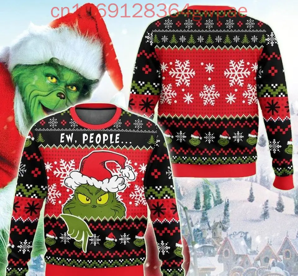 Disney The Funny Character Ew People Ugly Christmas Sweater Funny Green Hand Christmas Sweatshirt Disney Christmas Ugly Sweater