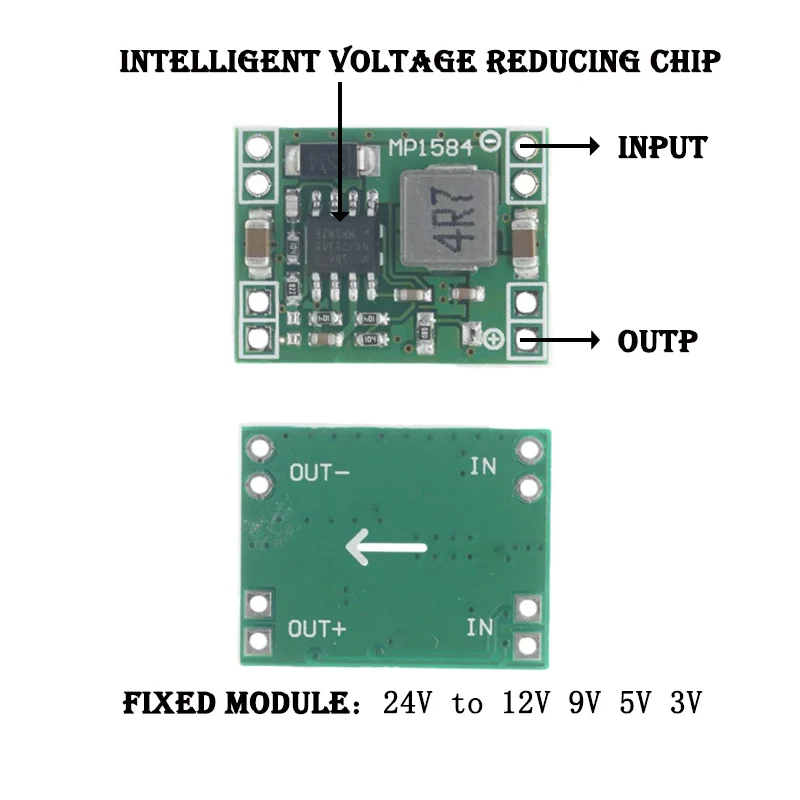 MP1584EN DC-DC 3A Adjustable Buck Power Supply Module MP1584EN DC-DC 24V to 12V 9V5V3V fixed power module Integrated Circuits