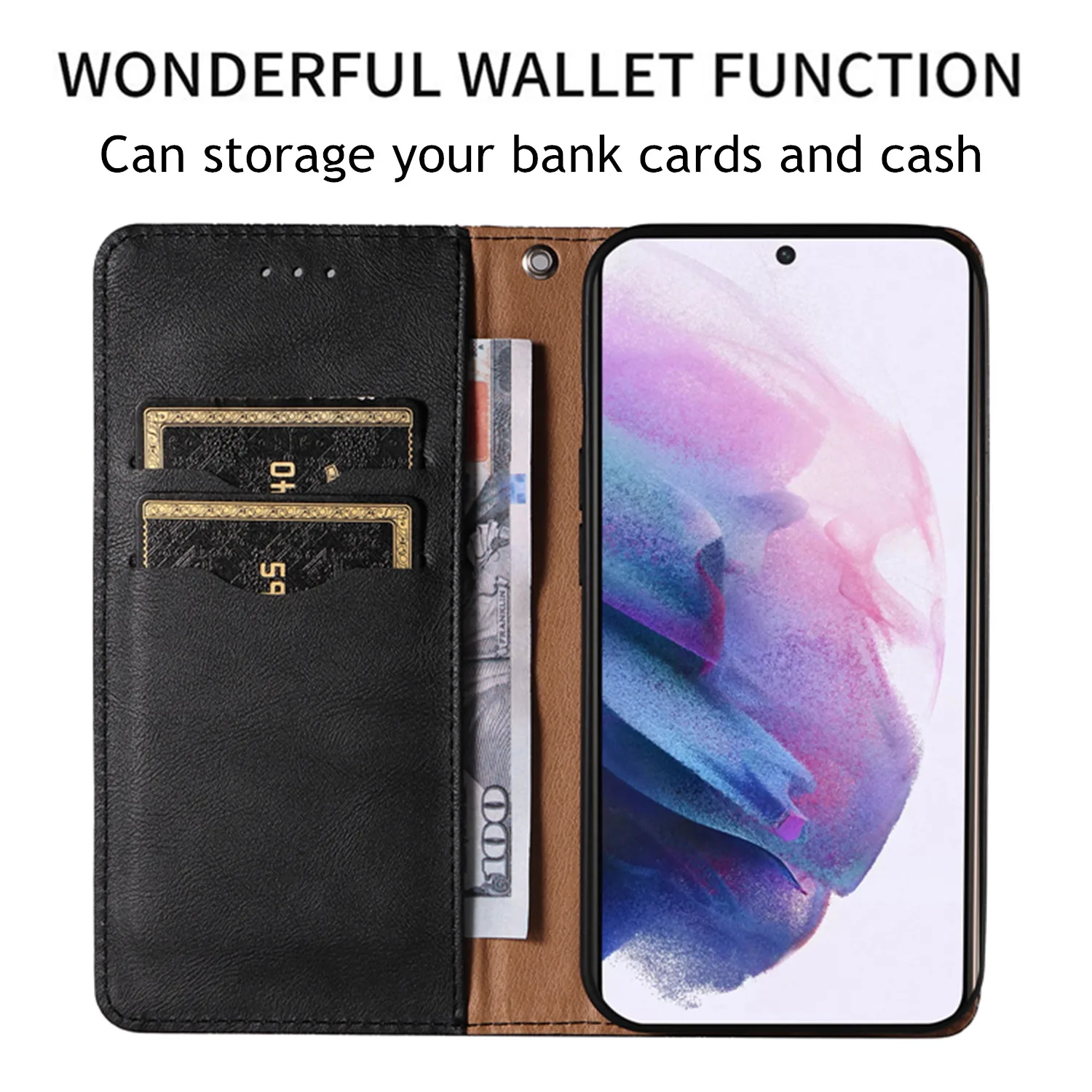 Flip Case for Samsung Galaxy S22 S21 S20 FE Ultra S10 S9 A21S A51 A71 A32 A52 A72 A70 A50 Cards Luxury Leather Wallet Phone Bags