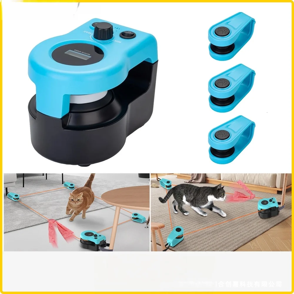 

Automatic Interactive Cat Toy Remote Control USB Rechargeable Pet Chase Toy With Mouse Sound Indoor Exercise Entertainment Toy