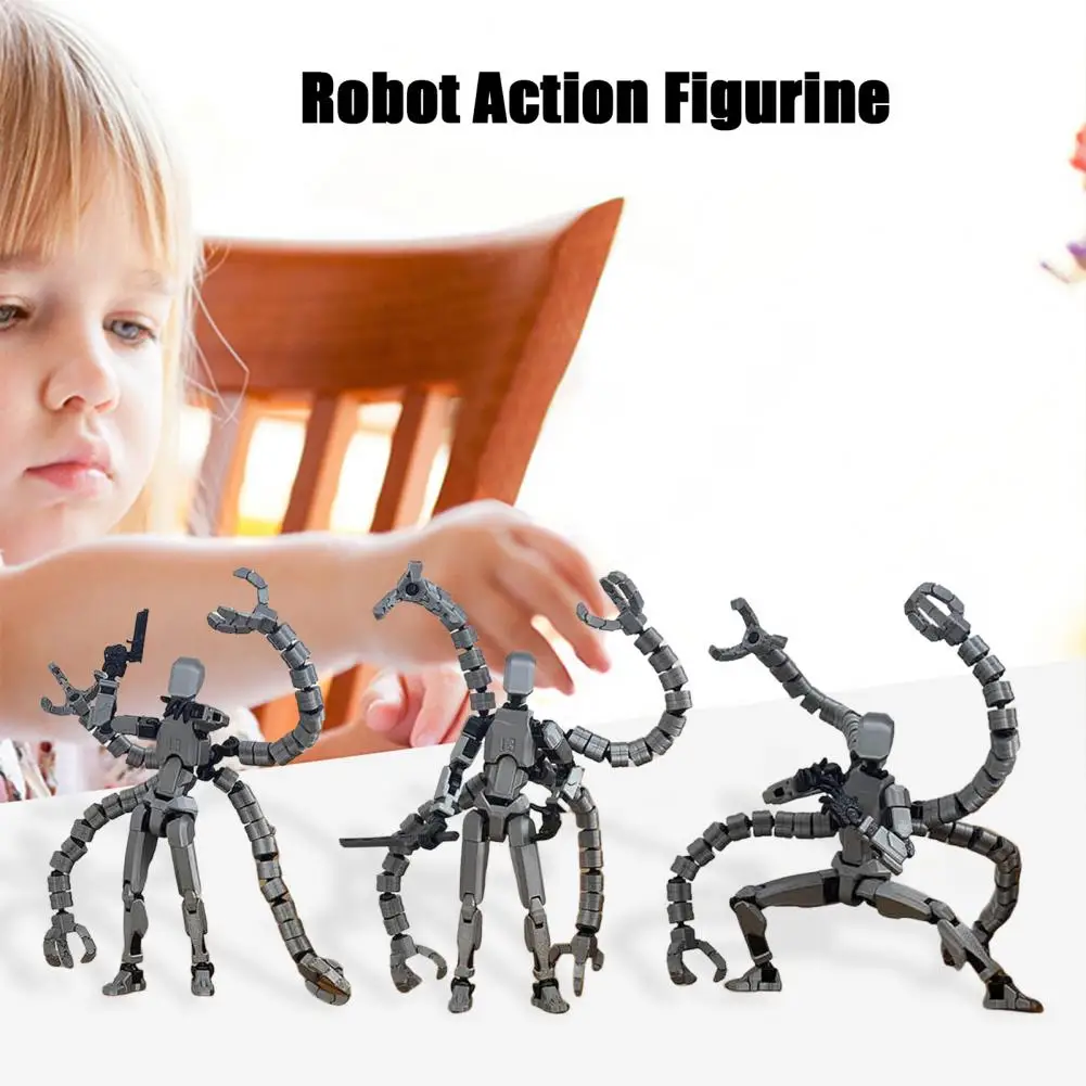 3D Printed Action Octopus Figures Multi-Jointed Shinigami Action Figures Caped Shinigami Movable Pendulum Dummy Dolls