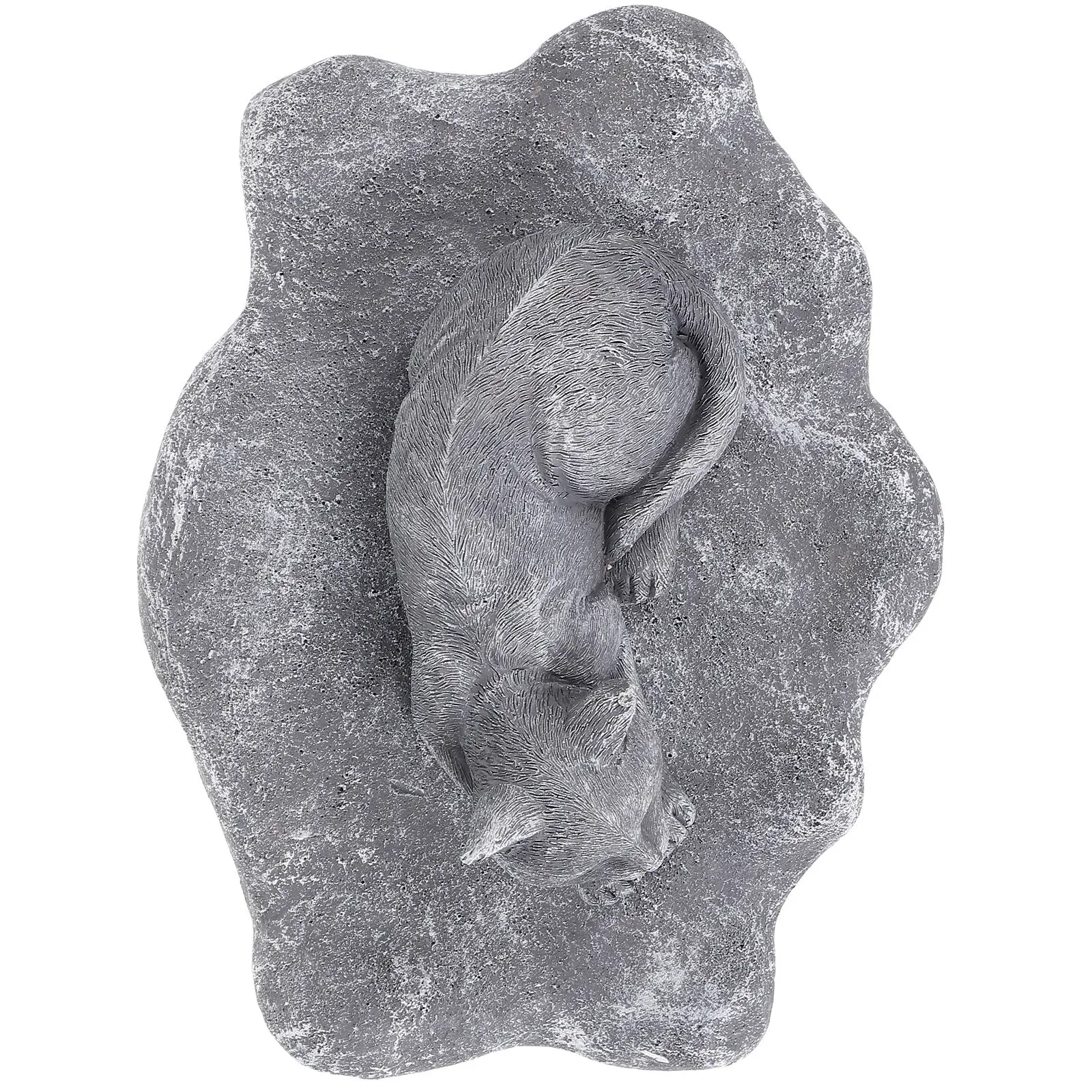 

Pet Memorial Tombstone Resin Dog Cat Grave Marker Natural Rock Color Garden Decoration Outdoor Pet Souvenir Memorial Stone