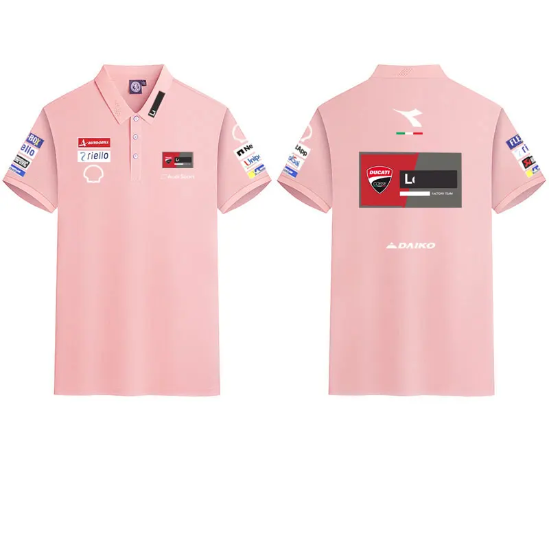 2026 Ducati Racing Polo Shirt T-shirt Men and women Short Sleeve Motorcycle Team Print Casual Summer Motorbike GP Fan Tops view 4