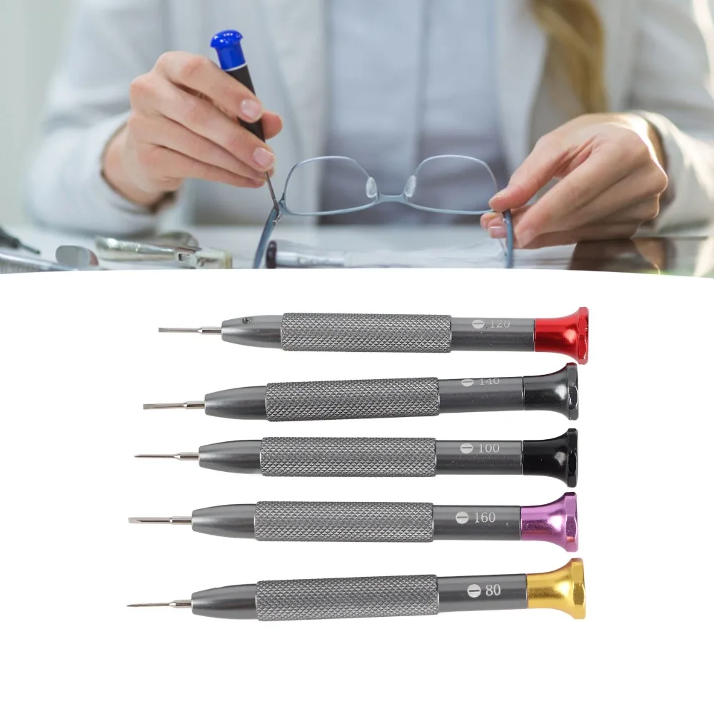 5Pcs Silver Watch Screwdriver Set Steel Various specifications Precision Watch Repair Tool Watchmaker Maintenance Kit
