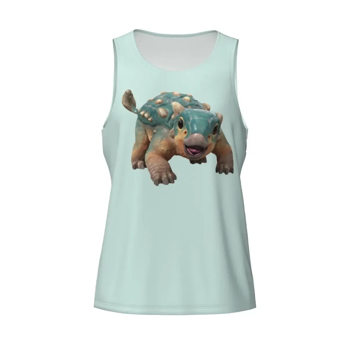 Quick Dry Bumpy Ankylosaurus Magniventris Gym Tank Muscle Sleeveless Shirt Bodybuilding Breathable Vest