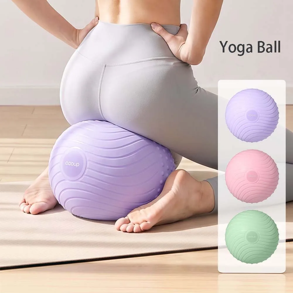 Fitness Explosion-proof Inflatable Yoga Ball Convex Yoga Ball Anti Slip Pilates Abdominal Pressure Training Ball+Free Air Pump