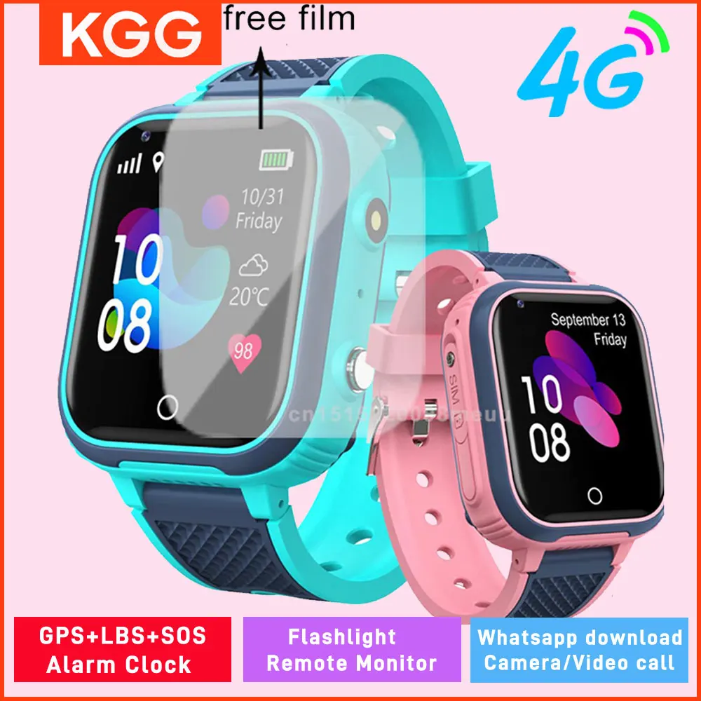 

4G Smart Watch Kids GPS WIFI Waterproof HD Video Call Remote Monitor Tracker Location Phone Clock APP Download Smartwatch Camera
