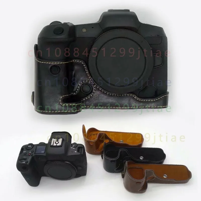 

Leather Protect Camera Half case Bag Grip for Canon Eos R5 R6 R62