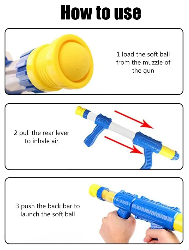 Palline rotonde da 36 pezzi per giocattoli da tiro con anatra bambini blaster in schiuma proiettile morbido di sicurezza alimentato ad aria, colori assortiti, 2.8cm