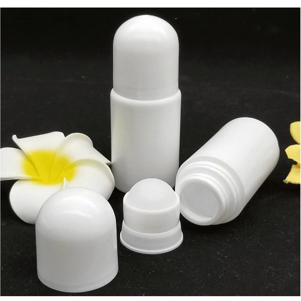 3Pcs Plastic Roller Bottles 50ML Empty Refillable Rollerball Bottle for DIY Deodorant Essential Oils Perfume Cosmetics