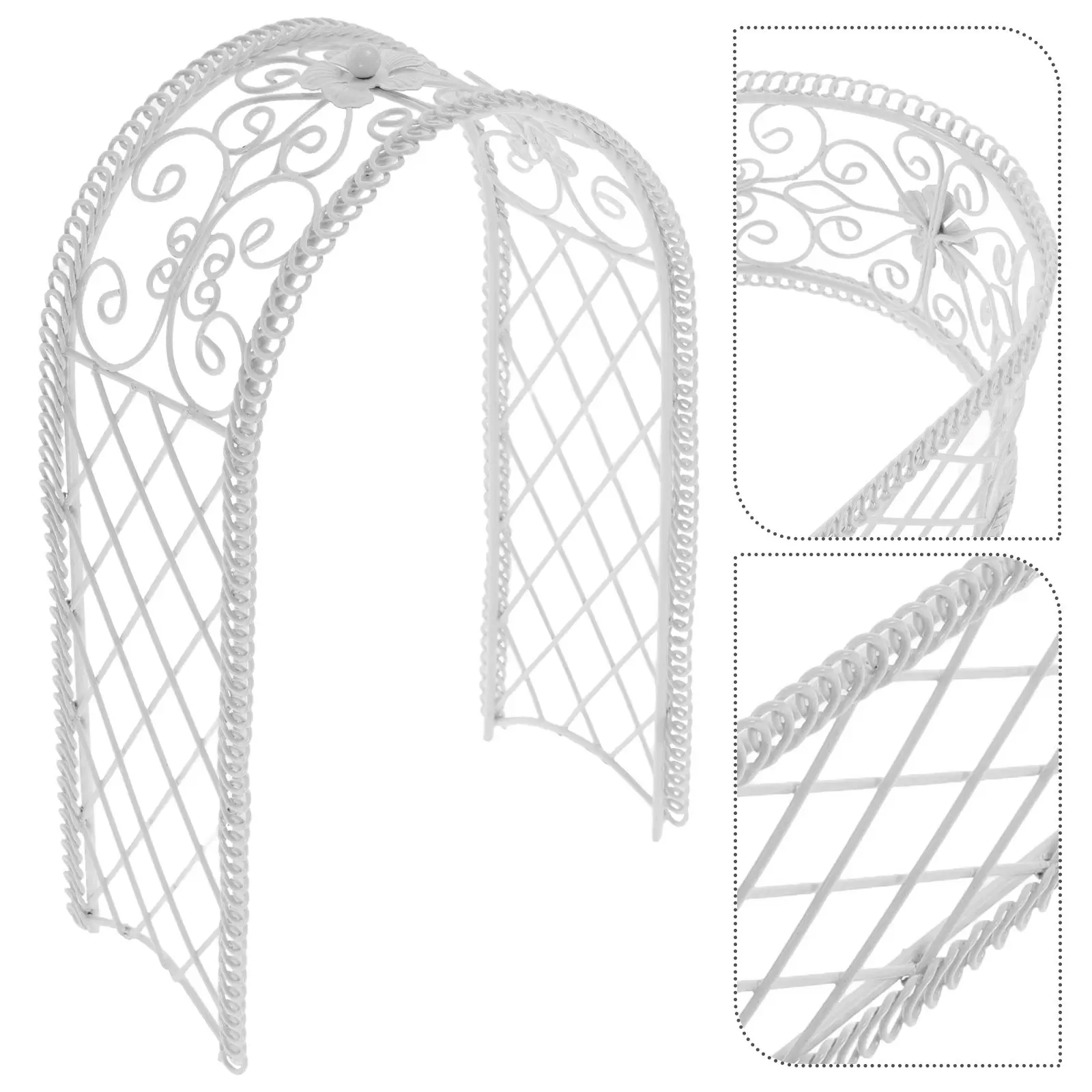 

Miniature Wedding Arch for Dollhouse Iron Elegant Archway Decor Perfect for Miniature Scenes DIY Crafting Romantic Event Setup