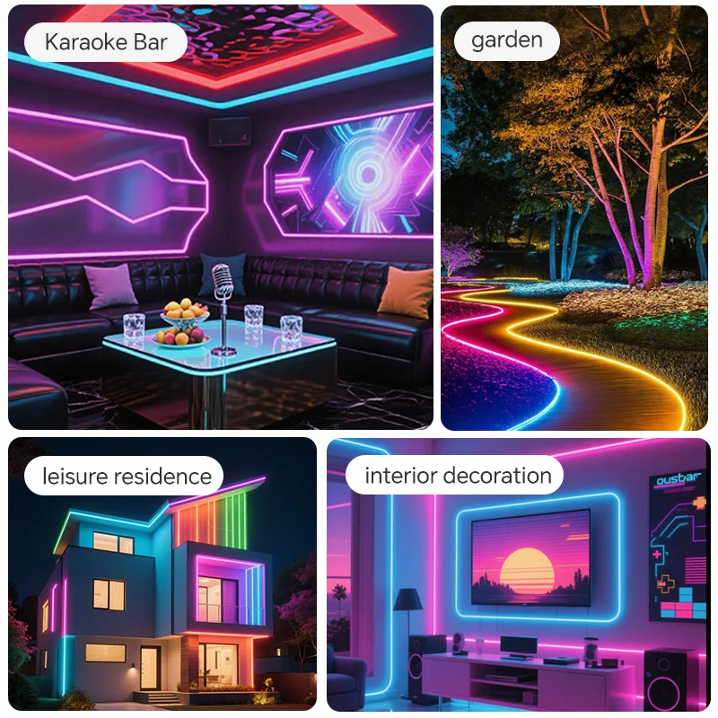 Side Bend Flexible Silicone LED Channel Diffuser Soft Curved Profile Housing for LED Strip Lighting DIY Installation