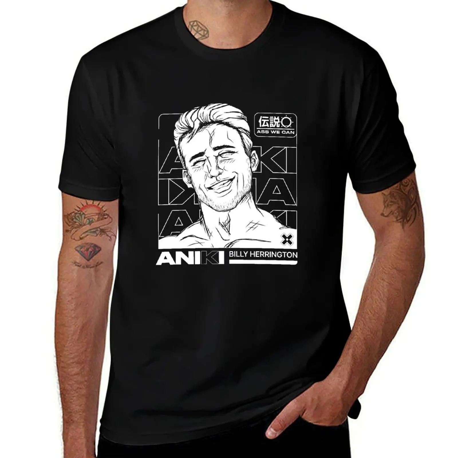 

T-shirt gachi Billy Herrington T-Shirt Casual All Match Short Sleeve T-Shirt