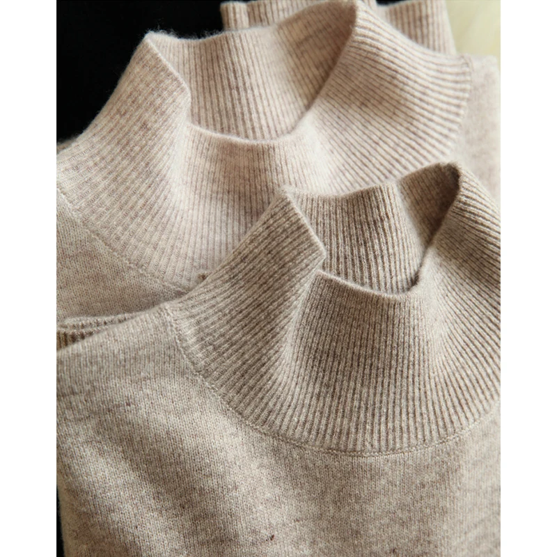 

Faionable Camere Base irt Women's f High Collar Knitted Sweater Inner Wear Sli Autumn Winter Retro Fit Sle