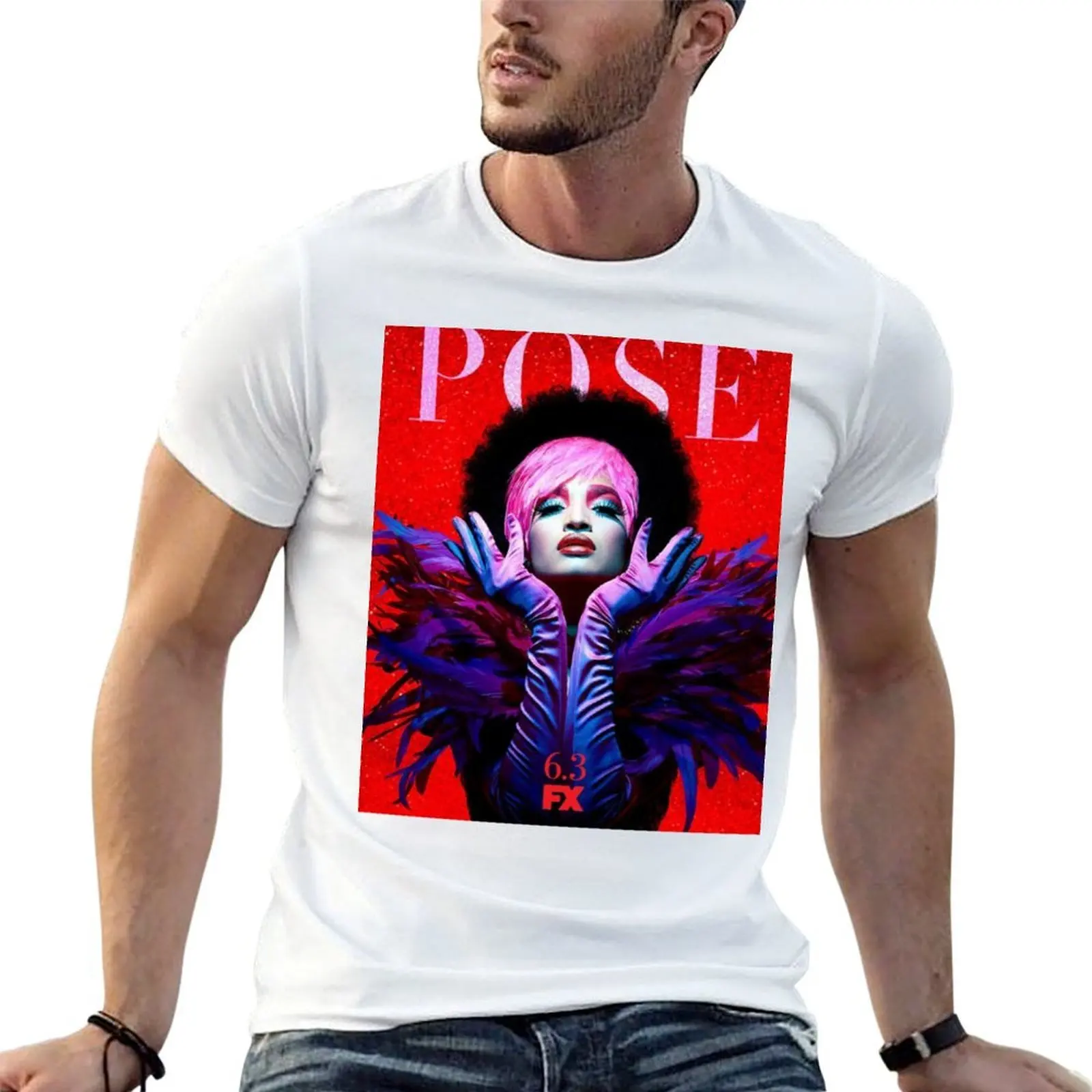 POSE T-Shirt t shirt man designer t shirt personalised t shirts for man graphic funny T-shirt