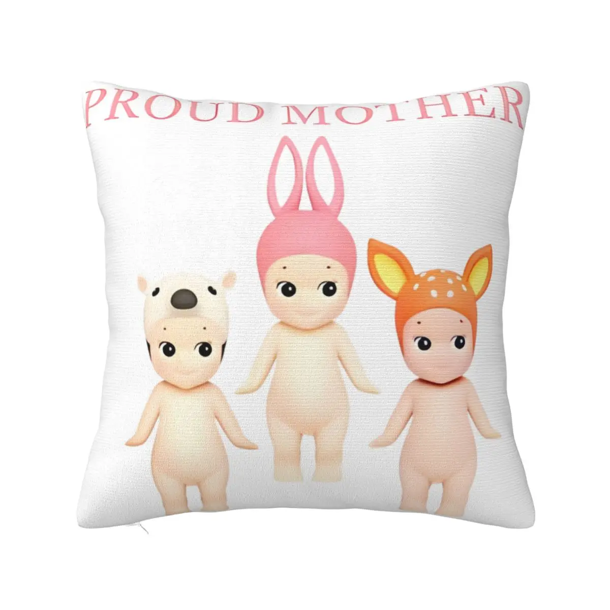 Decorative Pillowcase Kawaii Sonny Angel Proud Mother Merch Bed Funny Cartoon Throw Pillow Case Cover Zipper Multiple Sizes