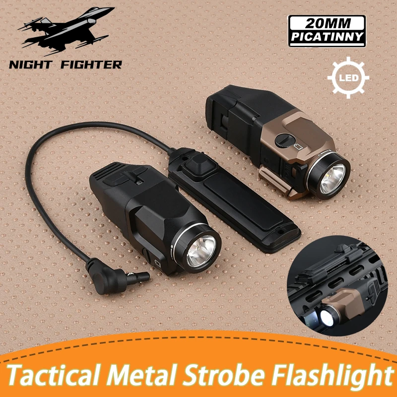 

Tactical Metal Hanging Strobe Flashlight StreamL TL-R High Power 800 Lumens Dual Function Switch Airsoft Hunting Mini LED Light