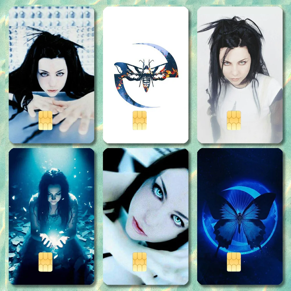 

Amy Lee Evanescence Stickers Cartoon Credit Card Visa Debit Bank Charge Card Bus Metro Waterproof Sticker Decal Decoration