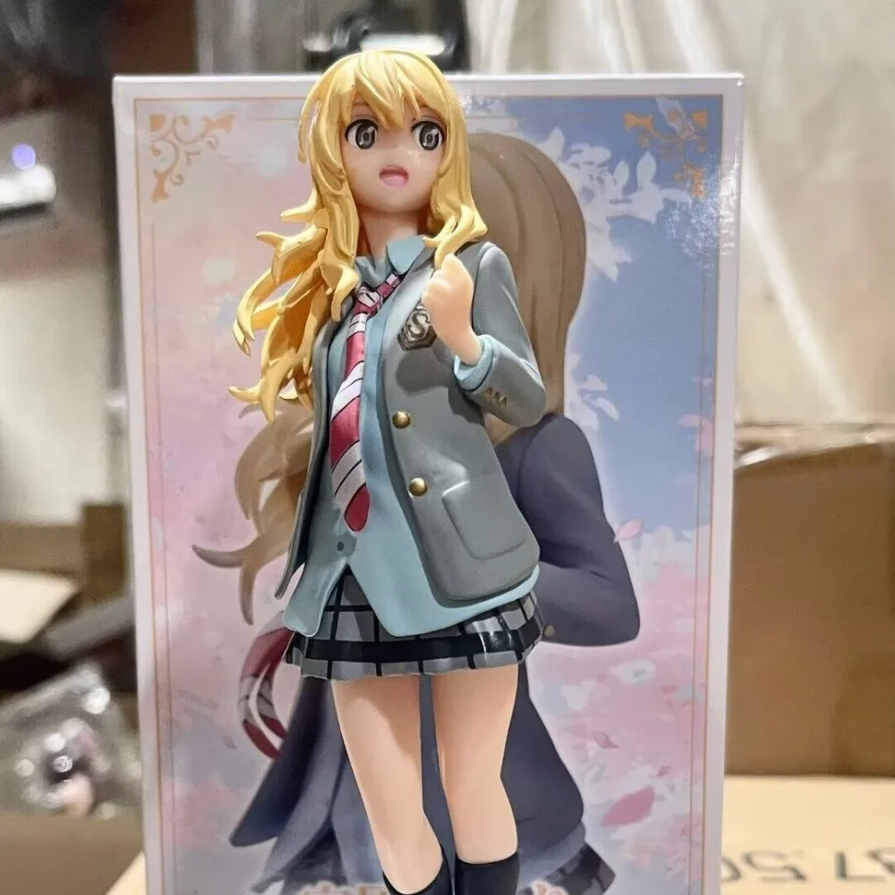 Your Lie in April Action Figure: Kaori Miyazono in School Uniform Standing Pose Anime Model Statue