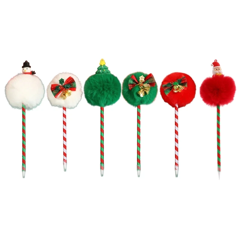 4Pcs Christmas Themed Ballpoint Pen Funny Christmas Writing Pen for Boy Girl Student Class Reward, Stocking Fillers