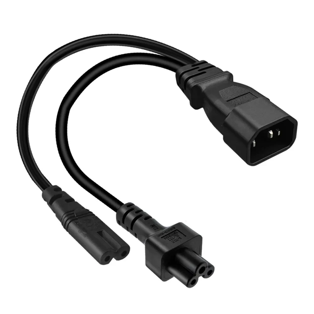 JORINDO-Cable de alimentación divisor tipo Y IEC320 C14 a C7 + C5, 3 clavijas macho a C5 + C7 hembra, adaptador de corriente CA