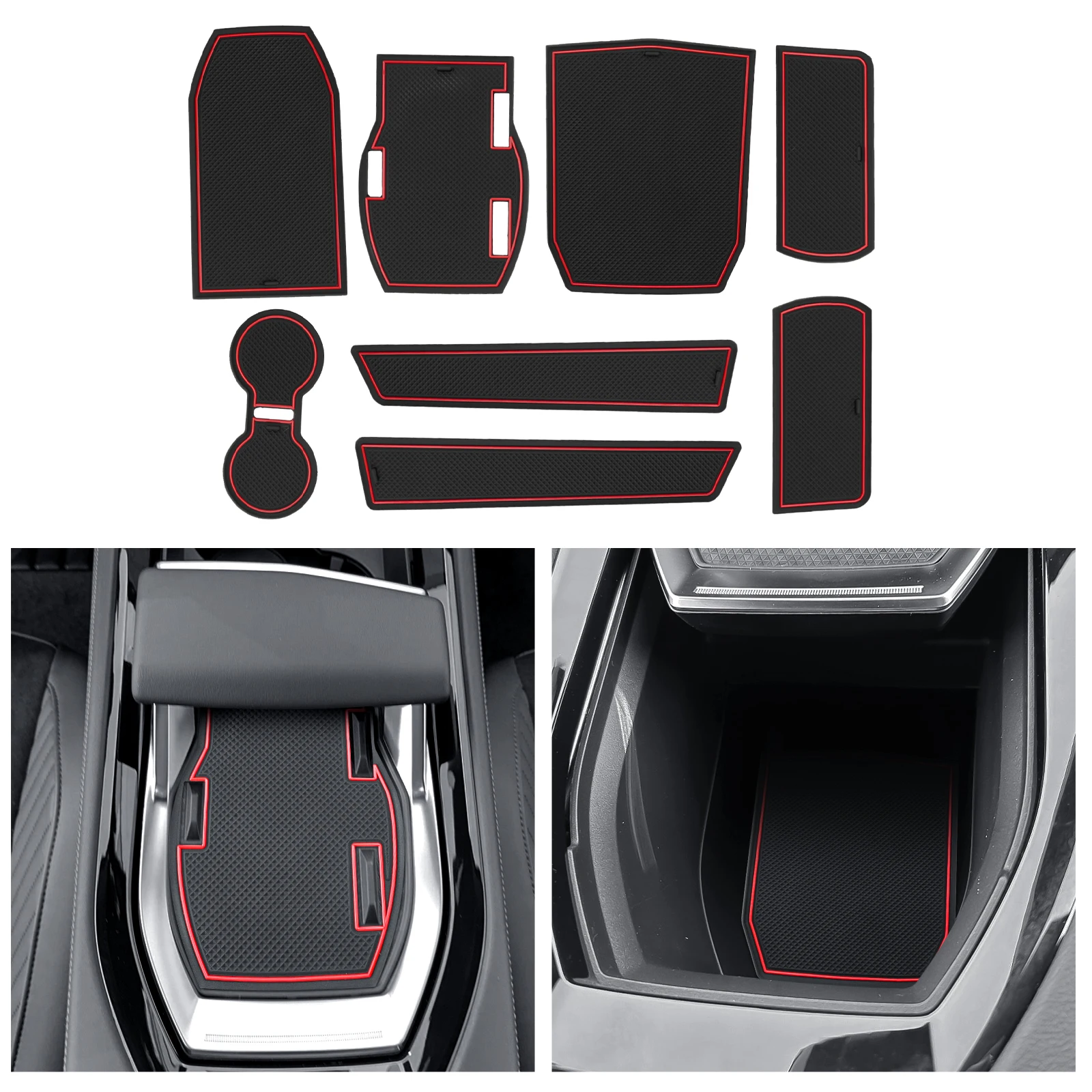 LFOTPP Puerta Ranura Mat para Renault Rafale E-tech 2024 2025 Coche Antideslizante de goma Puerta Ranura Pad Renault Rafale 2025 Accesorios