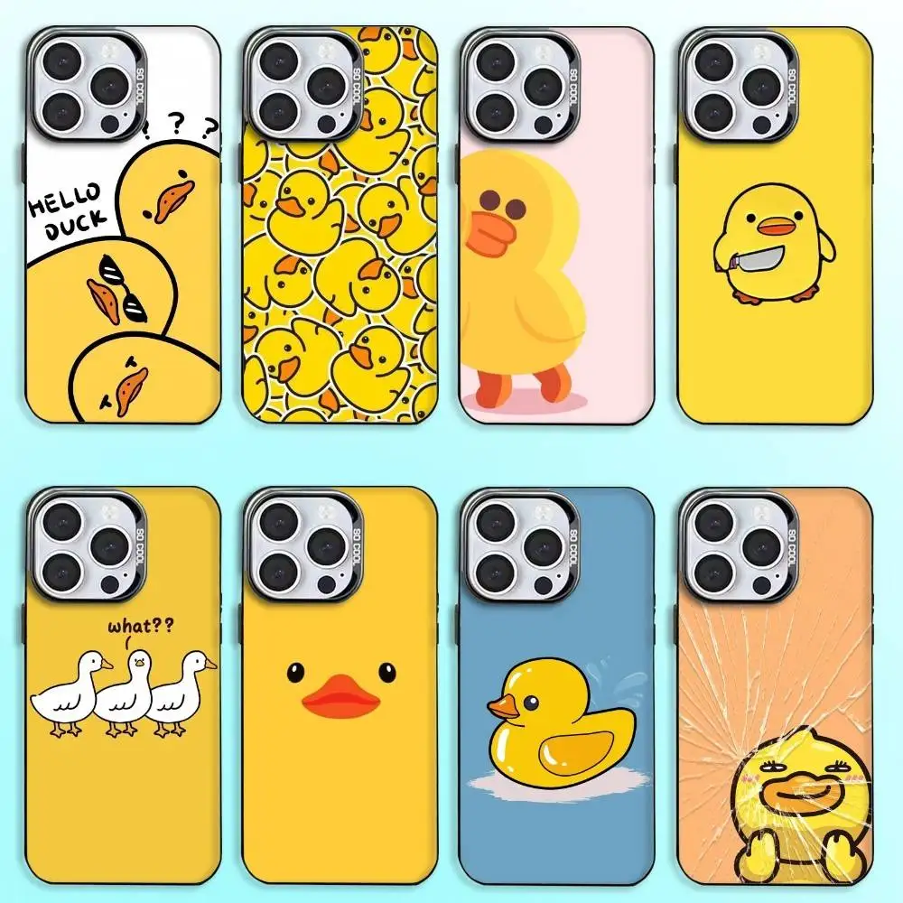 

Yellow Duck Phone Case For iPhone17,16,15,14,13,12,11 Plus,Pro Max Black Candy Matte Shockproof Cover