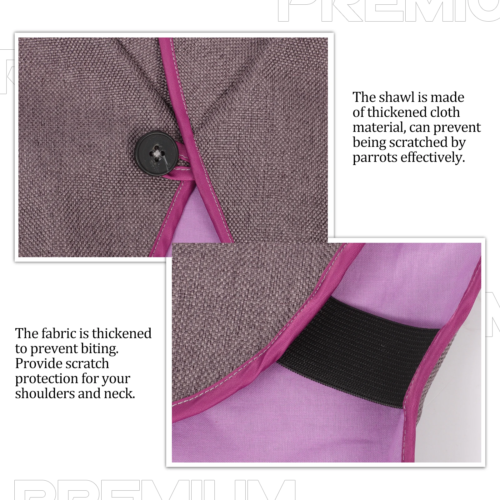 

Parrot Training Shoulder Protector Anti-Scratch Thickened Cotton Linen Shawl Shoulder Pad Bird Poop Protector Parrot Shawl